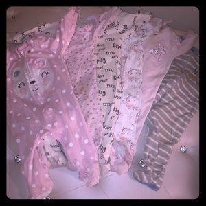 Baby Girl Sleeping Onesie Bundle
